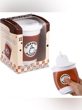 Novelty Finger in a Coffee Cup